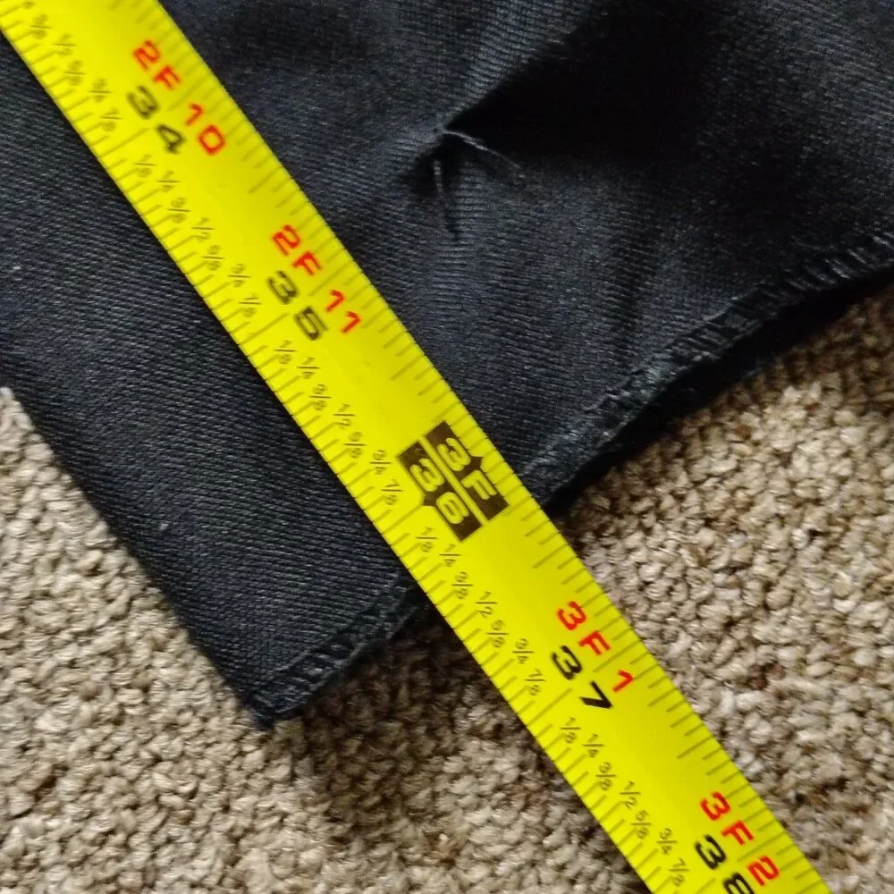 Vintage HUNTING HORN Pants Men 32 Black Wool Blend Pleated Unhemmed Slacks - Picture 8 of 8